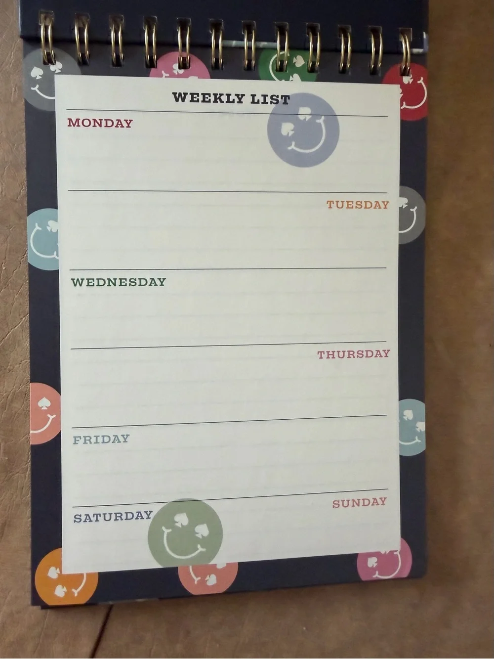 KATE SPADE BEW YORKWeekly Desktop Planner, Spade Smiley NWT